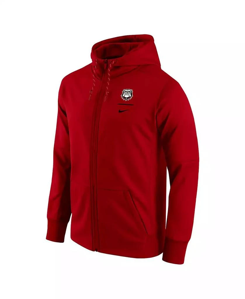 NIKE Men's Red Georgia Bulldogs Alternate Logo Stack Therma Performance Full-Zip Hoodie 3