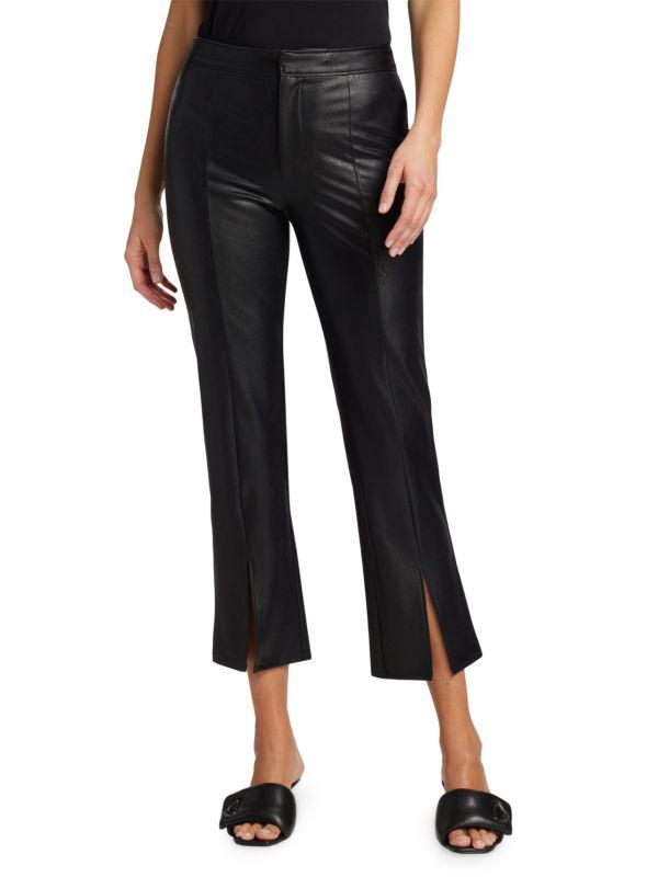 Paige Mesa Cropped Faux Leather Pants