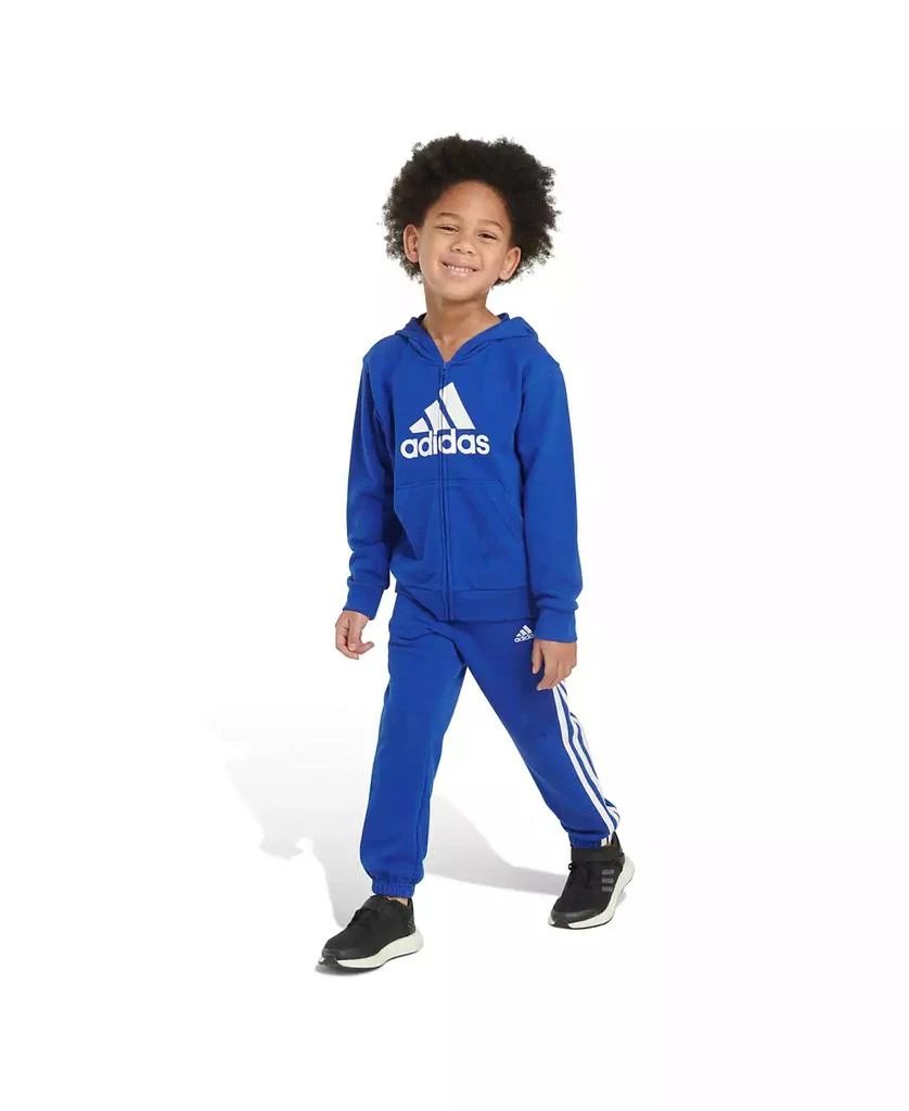 Adidas Little & Toddler Boys Two-Piece Hooded Fleece Jacket Jogger Set 1