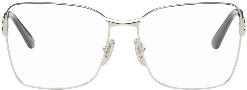 Balenciaga Silver Mercury Squared Metal Glasses 1