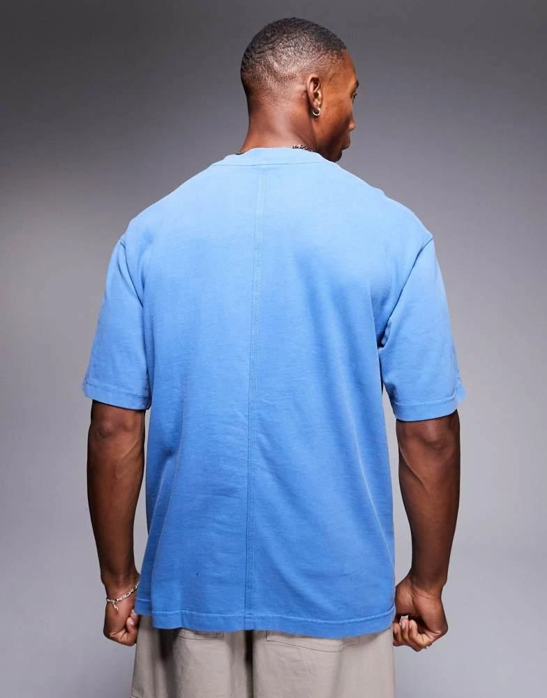 Hugo Boss BOSS Orange relaxed fit t-shirt in garment dyed light blue 3