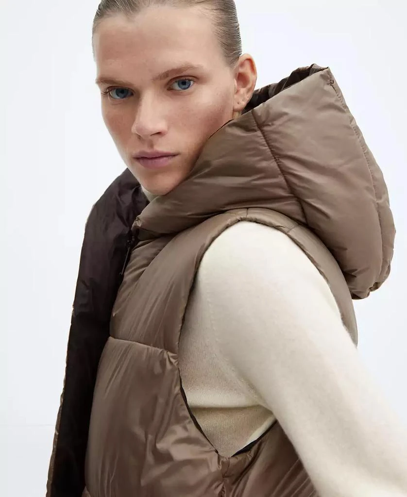 Mango Women's Long Quilted Vest 5