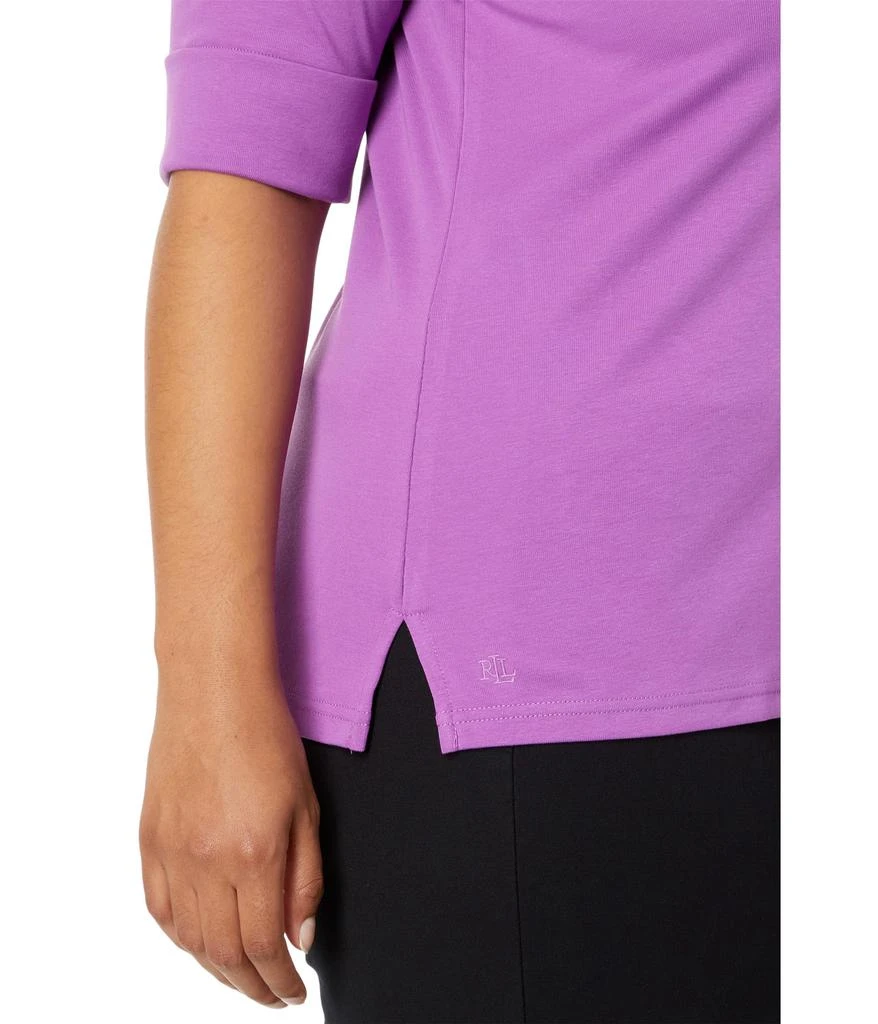 Ralph Lauren Plus Size Stretch Cotton Boatneck Top 3