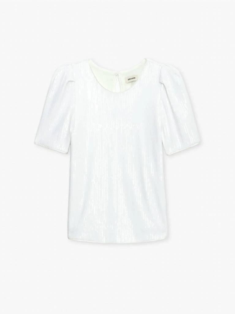 ZADIG & VOLTAIRE Zadig & Voltaire - Tchao Sequin Short Sleeve Top 5
