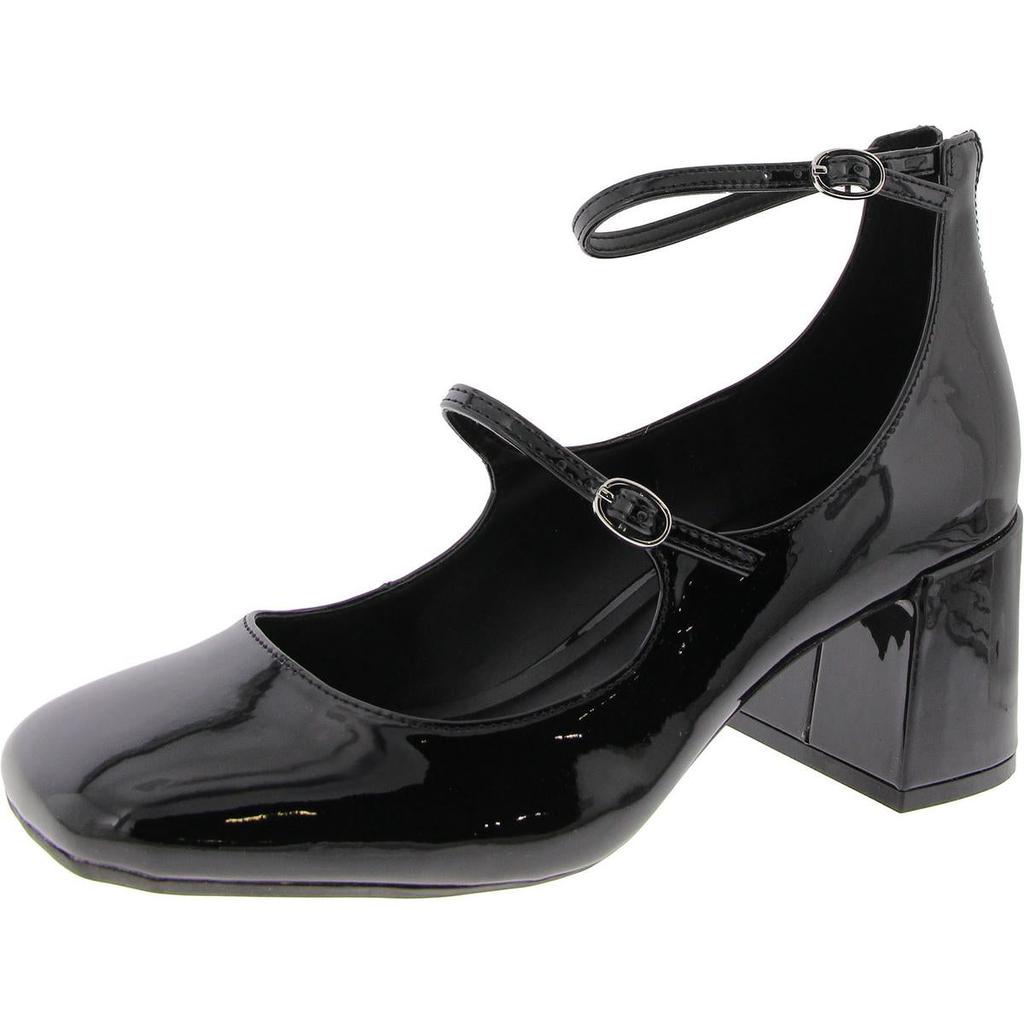 On 34th Tonii Womens Patent Square Toe Mary Jane Heels
