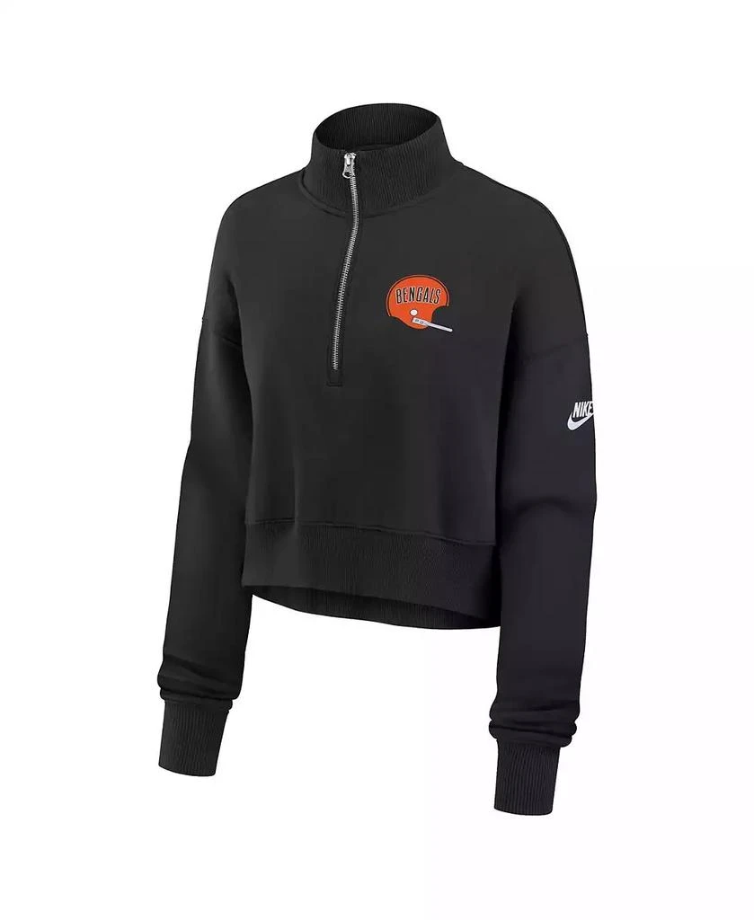 NIKE Women's Black Cincinnati Bengals Rewind Phoenix Half-Zip Sweatshirt 2