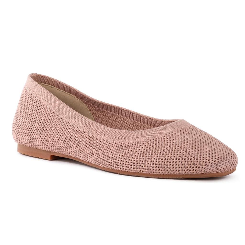 BC Footwear Next Chapter Womens Knit Leopard Ballet Flats