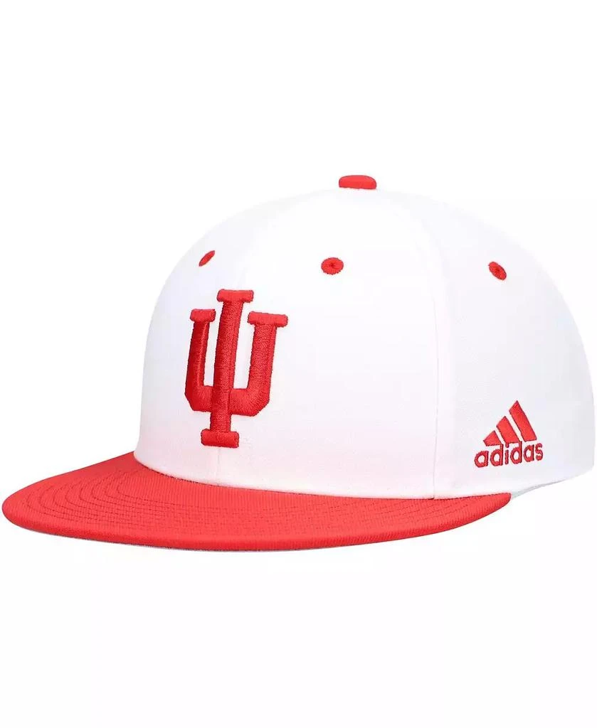 Adidas Men's White Indiana Hoosiers On-Field Baseball Fitted Hat 1