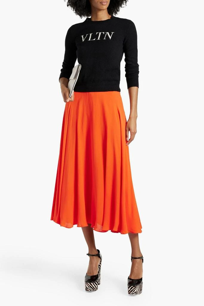 Valentino Silk-chiffon midi skirt 2