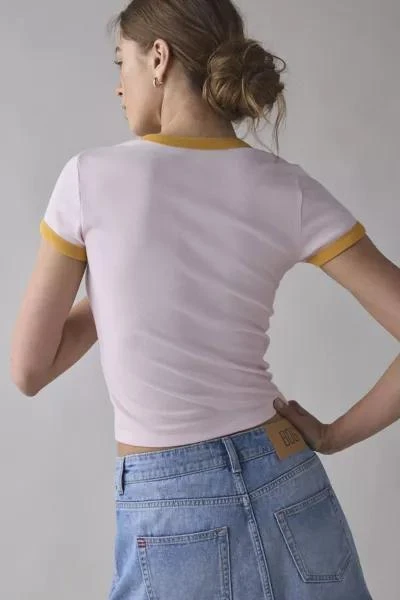 Kimchi Blue Kimchi Blue Too Perfect Peaches Graphic Ringer Baby Tee 3
