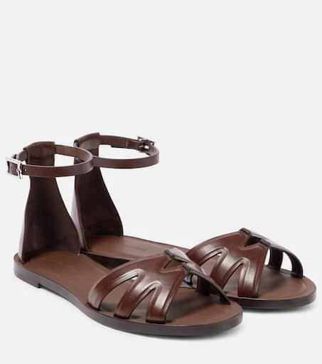 Max Mara Doublefla leather sandals 1