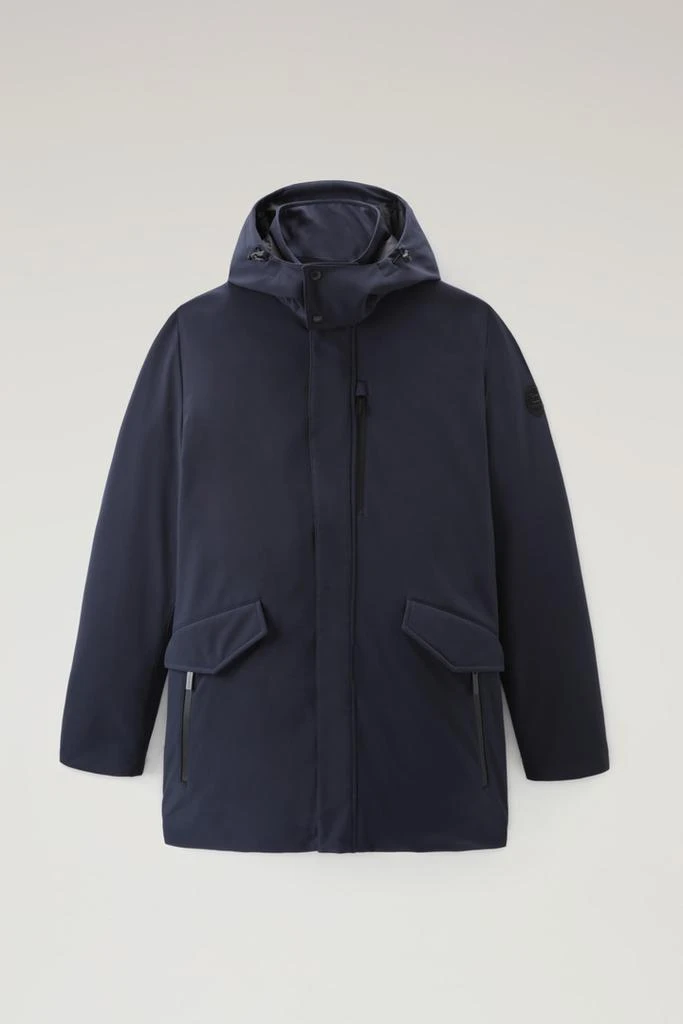 Woolrich Barrow Mac Softshell Coat - Men - Blue 1