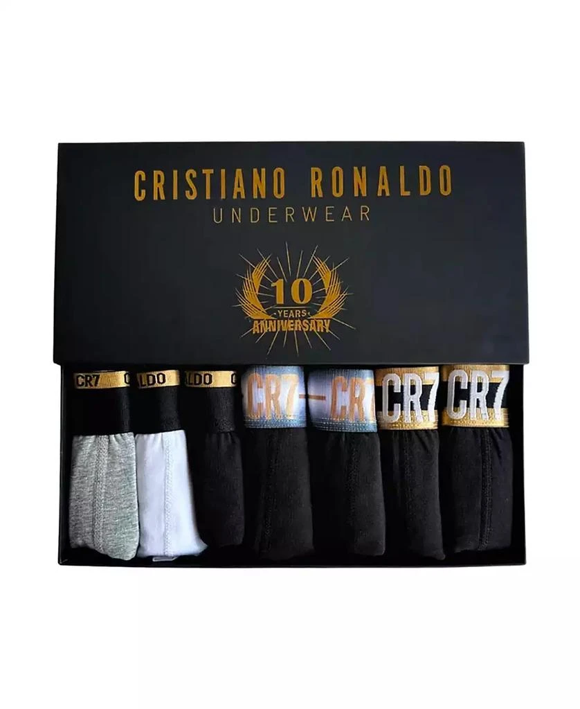 CR7 Men's Cotton Blend Comfort Waistband Trunks 10th Anniversary Gift-Box, Pack of 7 7