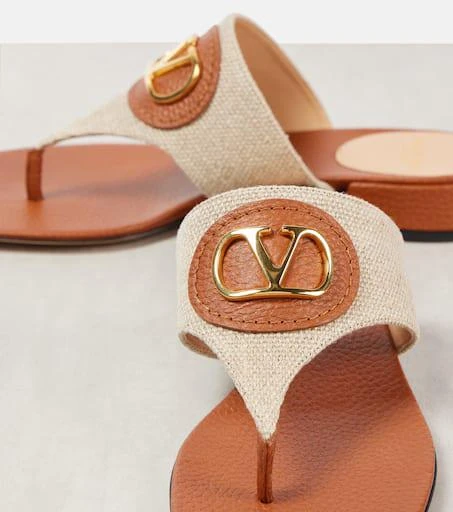 Valentino VLogo Signature canvas thong sandals 5