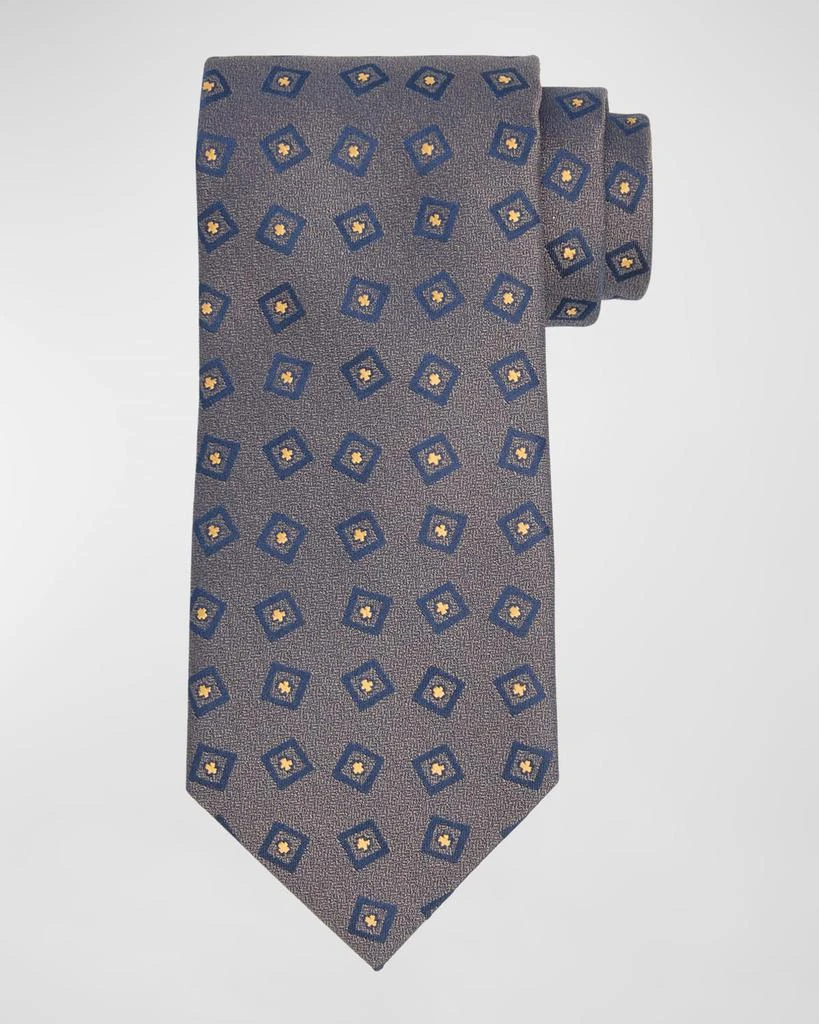 Charvet Men's Square-Print Silk Tie 1