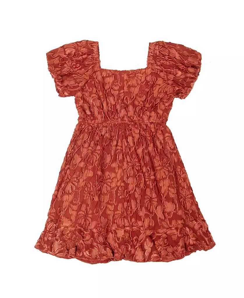Trixxi Big Girls Puff Sleeve Faux Wrap Dress 2