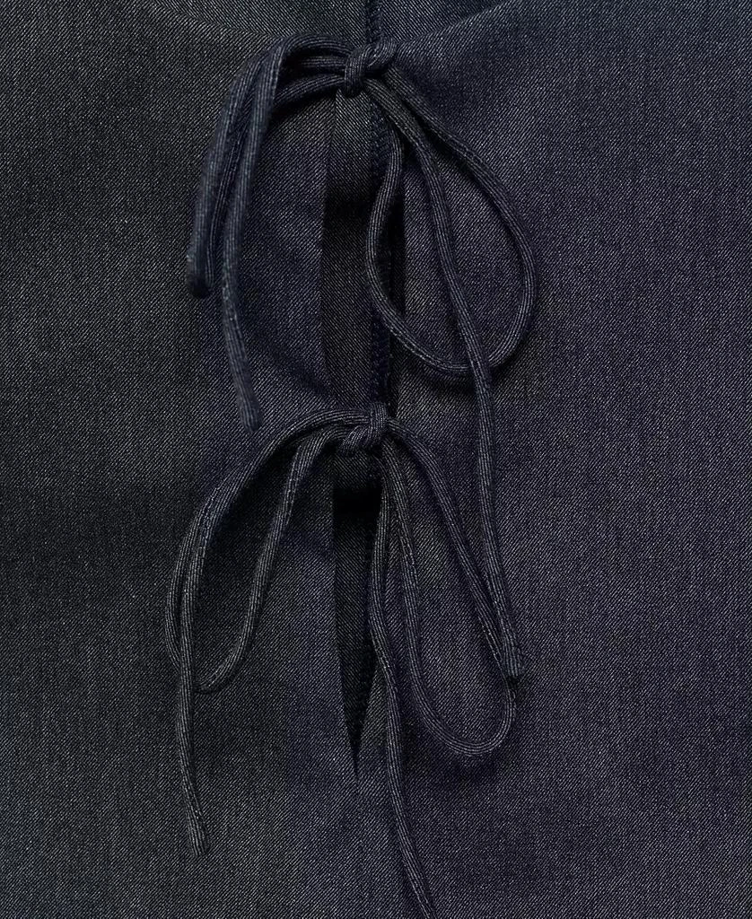 Mango Women's Denim Effect Tie Top 4