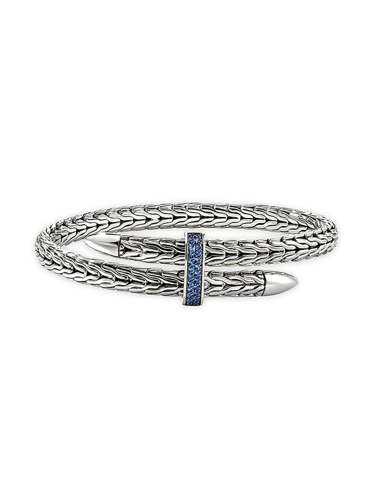 John Hardy Spear Sterling Silver 
Blue Sapphire Bracelet