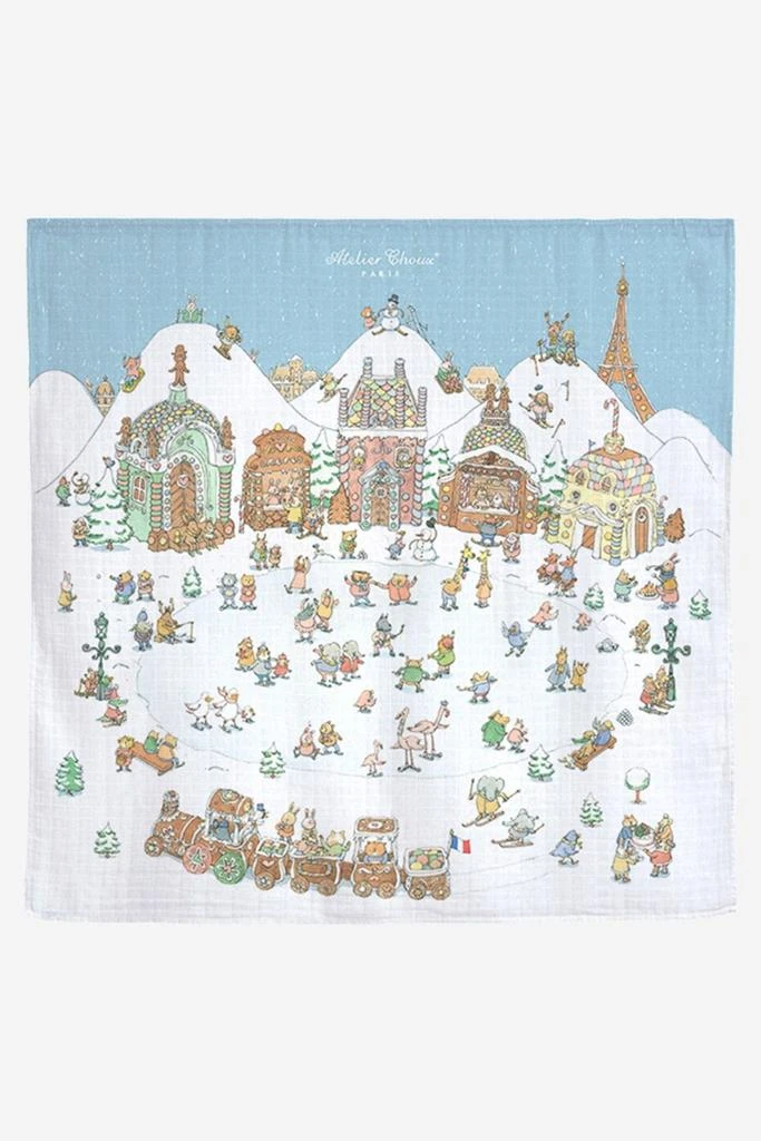 Atelier Choux Atelier Choux Baby Winter Wonderland Swaddle in Multicolour (100cm) 1