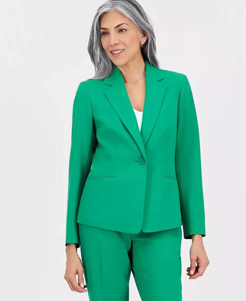 Le Suit Women
s Notch-Lapel Mid-Rise Pantsuit, Regular
Petites 3