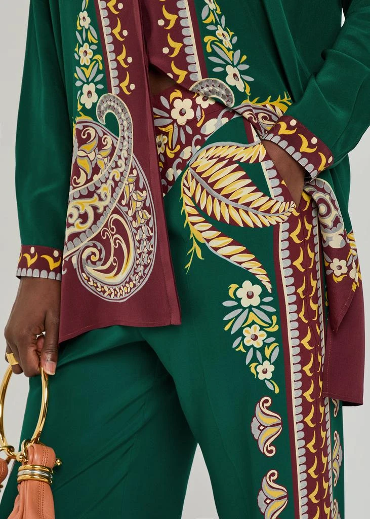 ETRO Printed straight-leg silk trousers 5