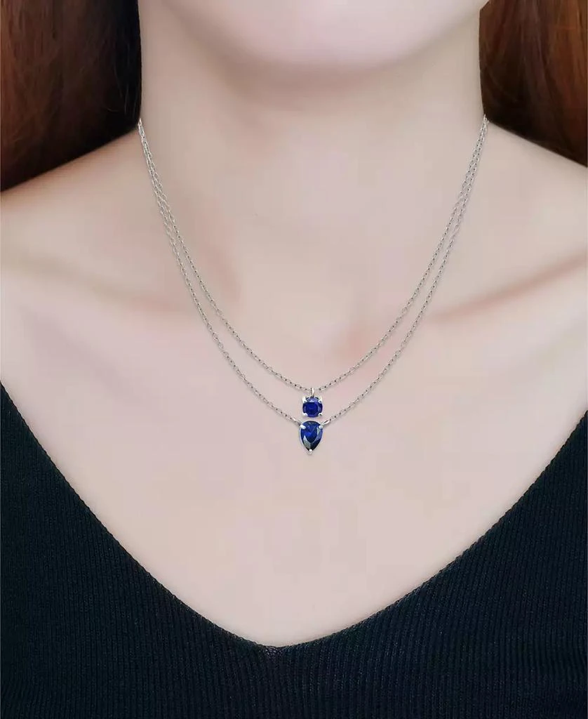 Giani Bernini Simulated Blue Sapphire Pendant Set, 2 Piece 4