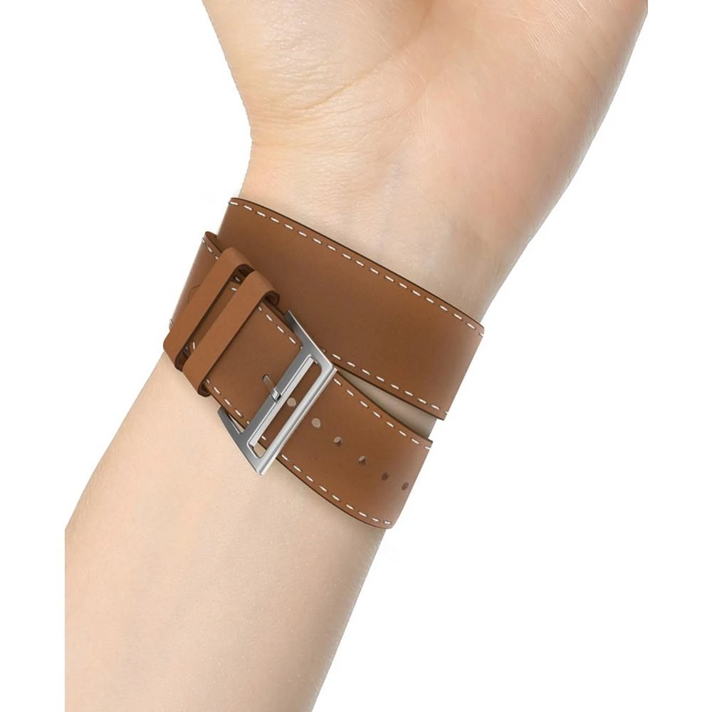 iTouch Unisex Air 4 Brown Leather Double Wrap Strap 5