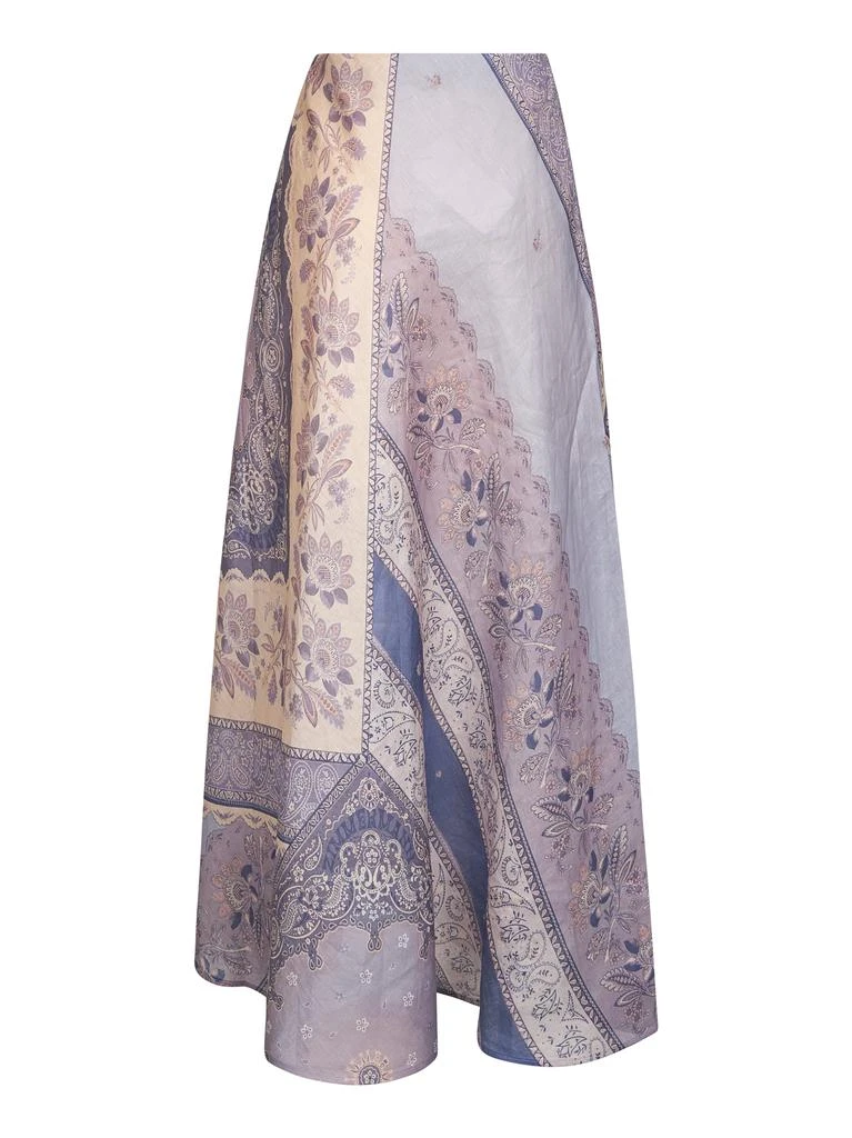Zimmermann ZIMMERMANN | Blue bandana print linen Lucky long skirt | Women | 1 2