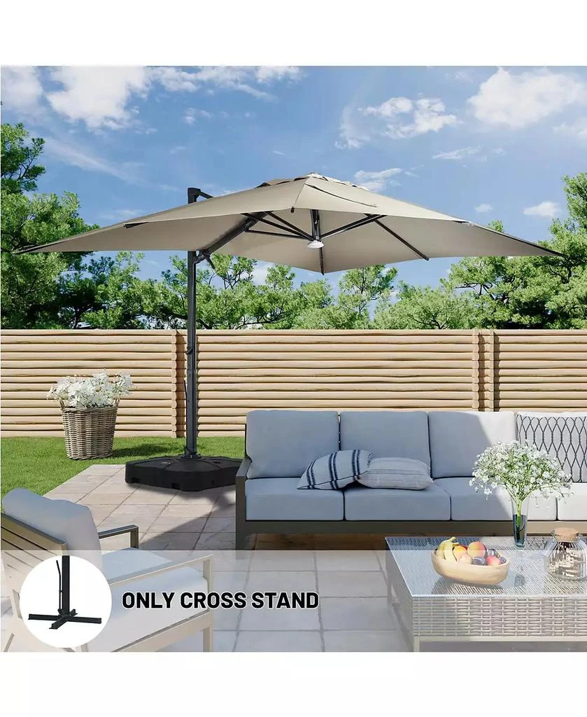 Boyel Living 10x13 ft. 360 B0; Rotation Square Cantilever Patio Umbrella with Bluetooth Speaker and LED Light 3