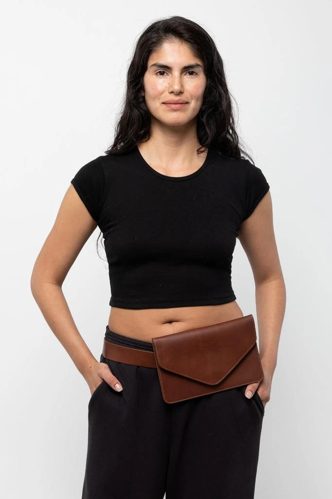 Los Angeles Apparel RLH3433 - Large Multifunctional Belted Envelope Clutch 24