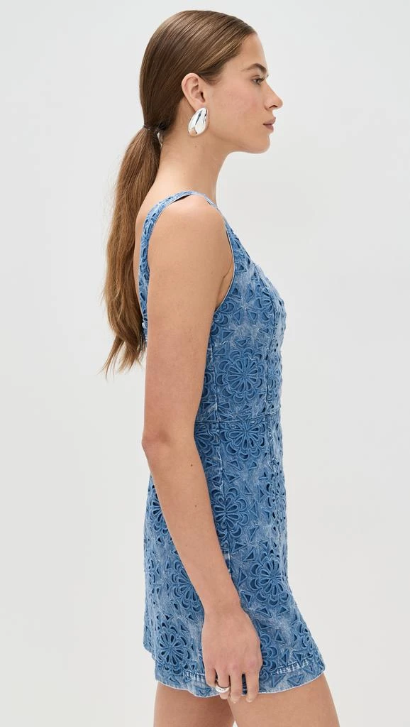 Alice + Olivia Maryann Floral Cutout Denim Dress 3