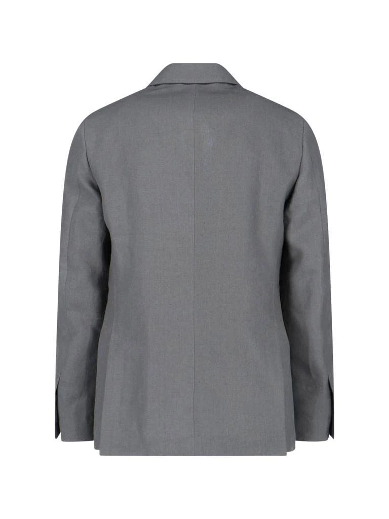 LARDINI Double-breasted Linen Suit Grey 2