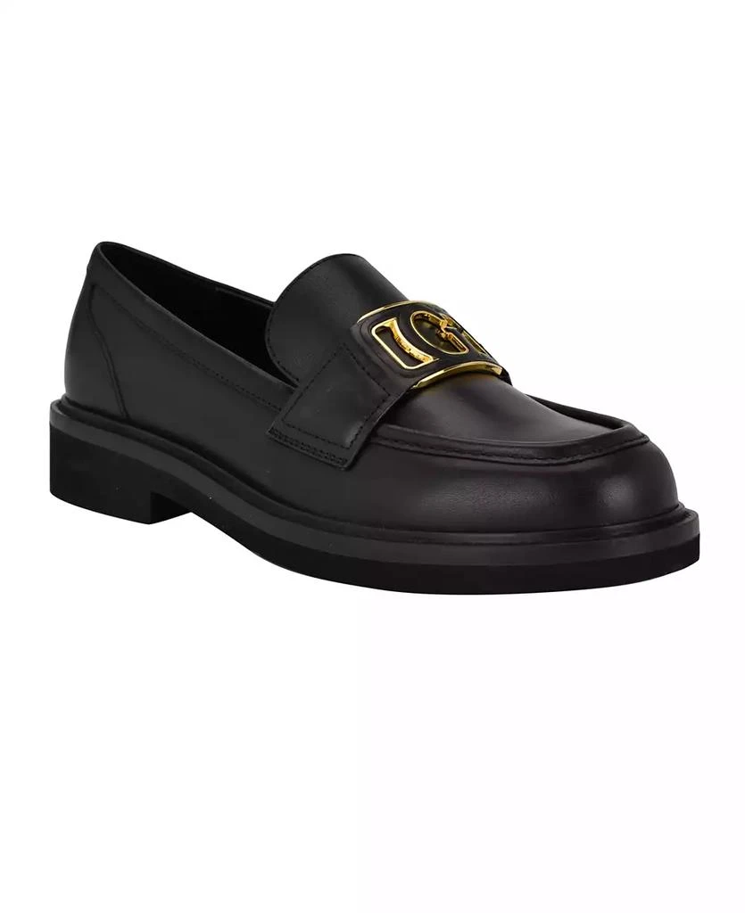 GUESS Women's Shuttle Logo Hardware Round Toe Loafers 1