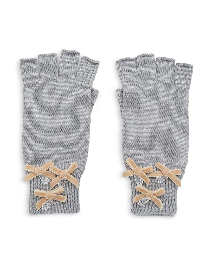 Lele Sadoughi Bow Embellished Fingerless Gloves 1