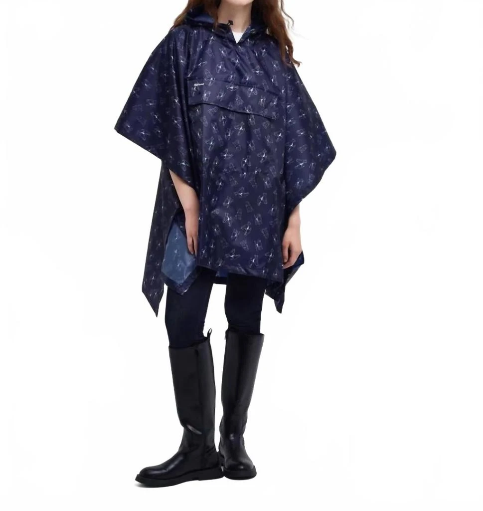 Barbour Parkway Pooch Poncho In Navy