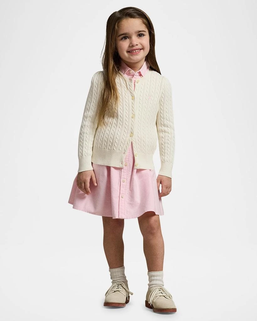 Ralph Lauren Girl's Cable-Knit Ribbed Cardigan, Size 2-6X 4