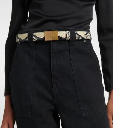 Khaite Elio snake-effect leather belt 2