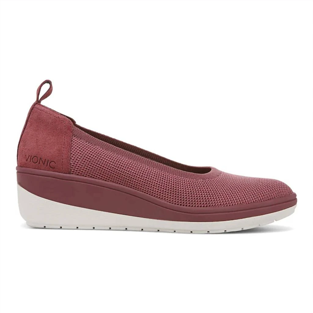 VIONIC Jacey Knit Wedge - Medium Width In Shiraz 3