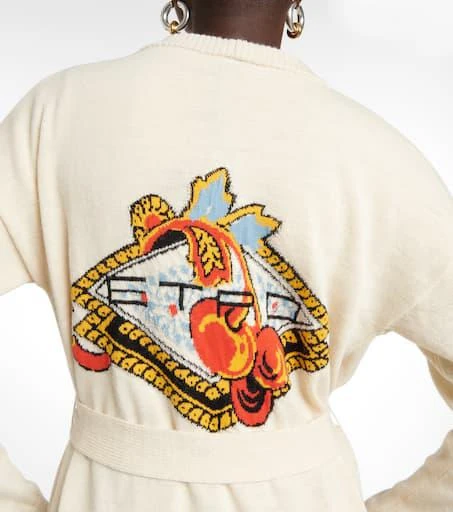 ETRO Embroidered wool, linen and cotton cardigan 6
