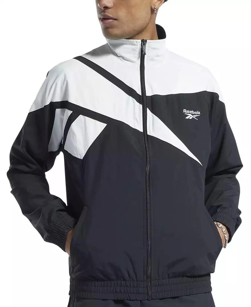 Reebok Men's Classics Vector Regular-Fit Logo Colorblocked Full-Zip Track Jacket 1