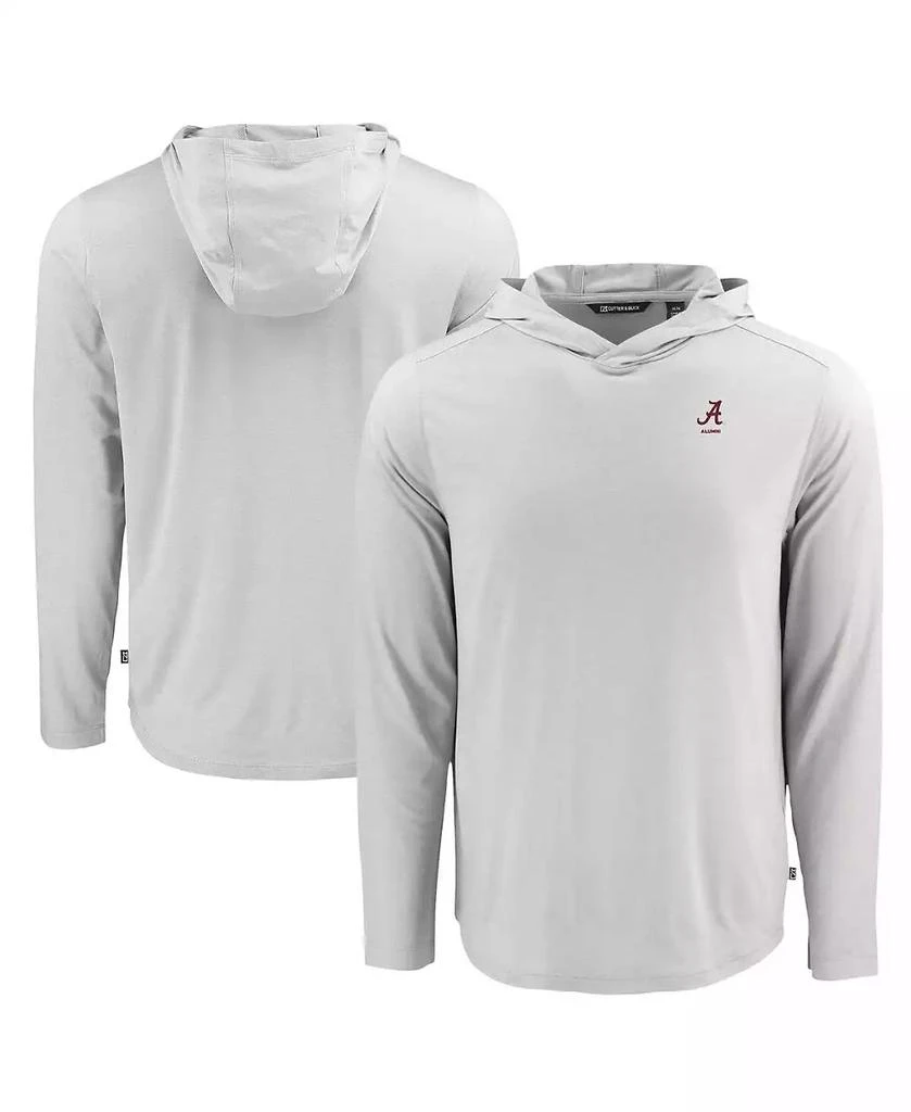 Cutter & Buck Men's Gray Alabama Crimson Tide Coastline Epic Comfort Eco Long Sleeve Hoodie T-Shirt