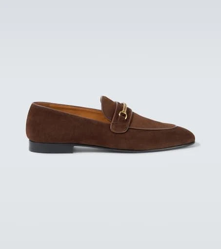 Tom Ford Liam chain-detail suede loafers 1