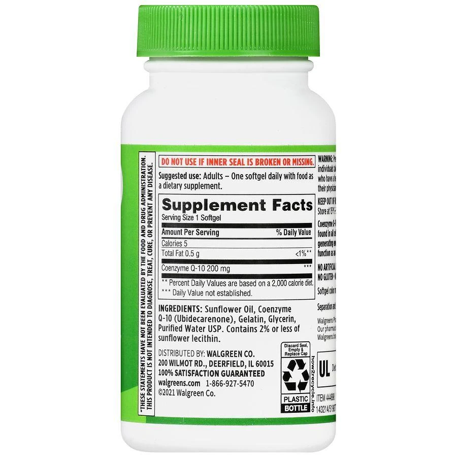 Walgreens CoQ-10 200 mg Softgels (90 days) 4