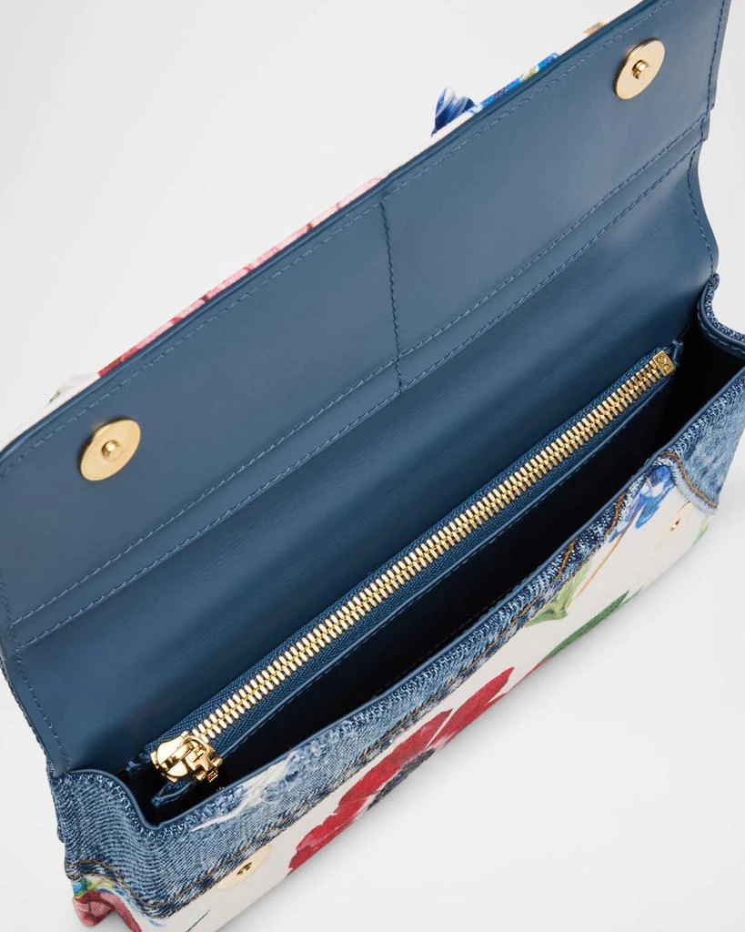 Dolce & Gabbana Sicily Floral Denim Wallet on Chain 5