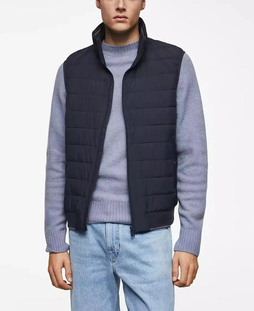 Mango Men's Ultralight Water-Repellent Quilted Vest 1