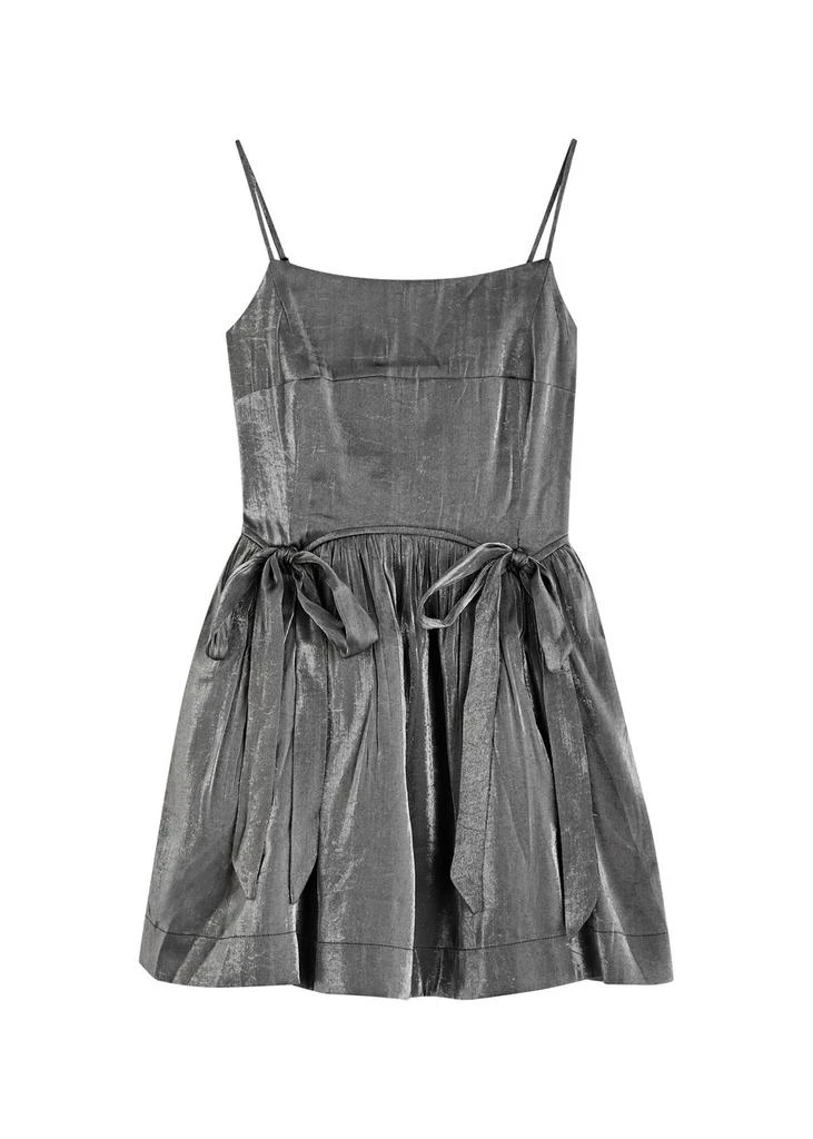 DAMSON MADDER Penelope metallic taffeta mini dress 1