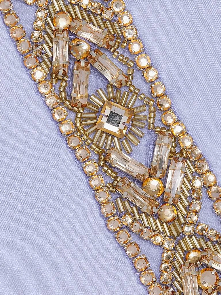 REEM ACRA Satin Beaded Belt Cocktail Dress 7