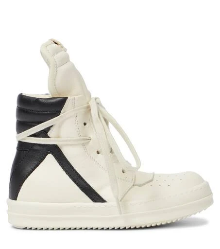 Rick Owens Kids Geobasket leather high-top sneakers 4