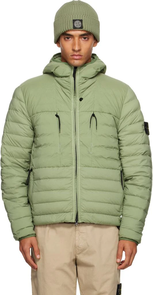Stone Island Green 4100020 Seamless Tunnel Nylon Down-TC Jacket
