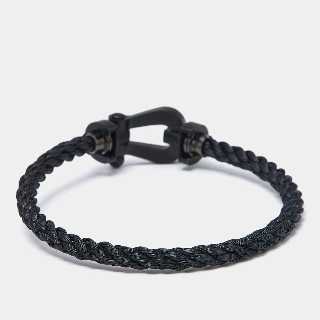 Fred Fred Force 10 Black Diamonds Titanium Steel Bracelet 17